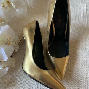 Zara Gold Heels 36